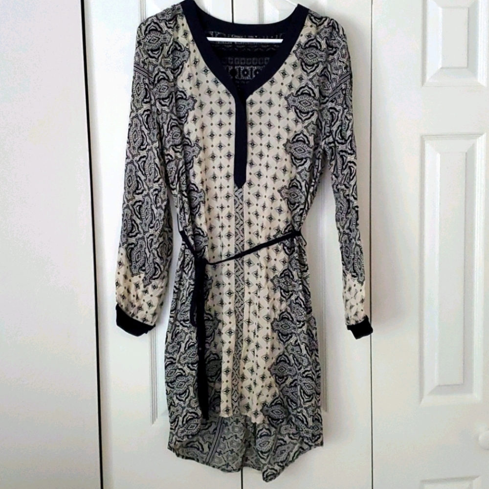 Long Sleeve Print Dress